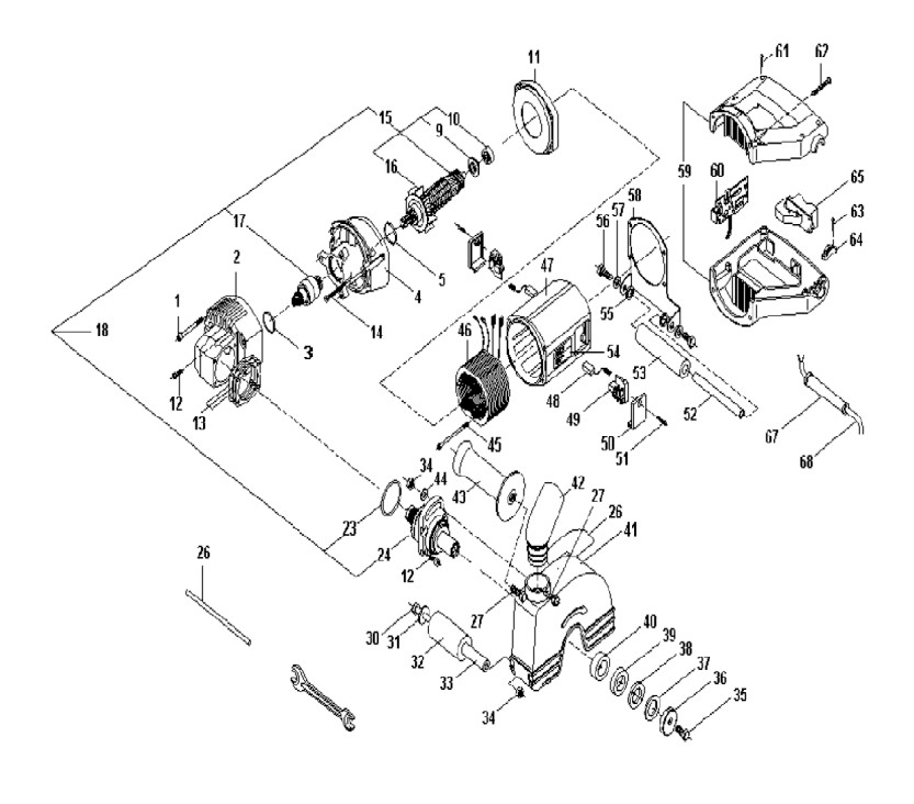 Pièces détachées rainureuse Makita SG180