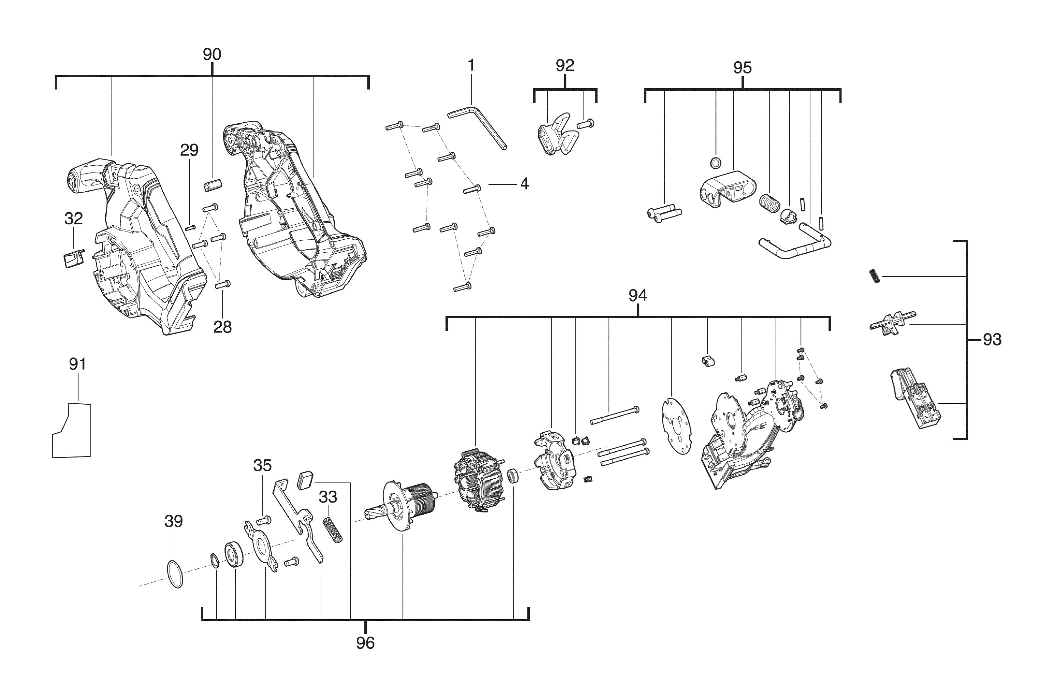 Pièces détachées Scie circulaire Milwaukee M18 FCS552 - 503434