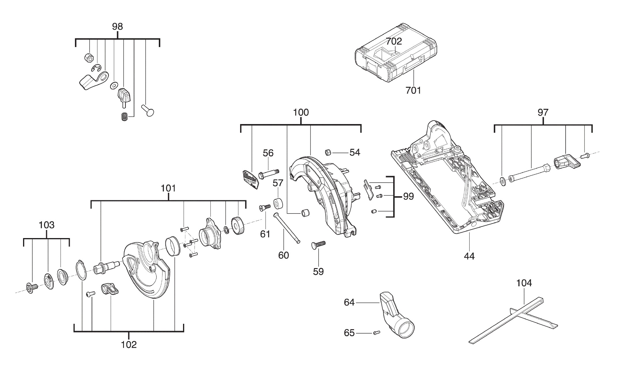 Pièces détachées Scie circulaire Milwaukee M18 FCS552 - 503434