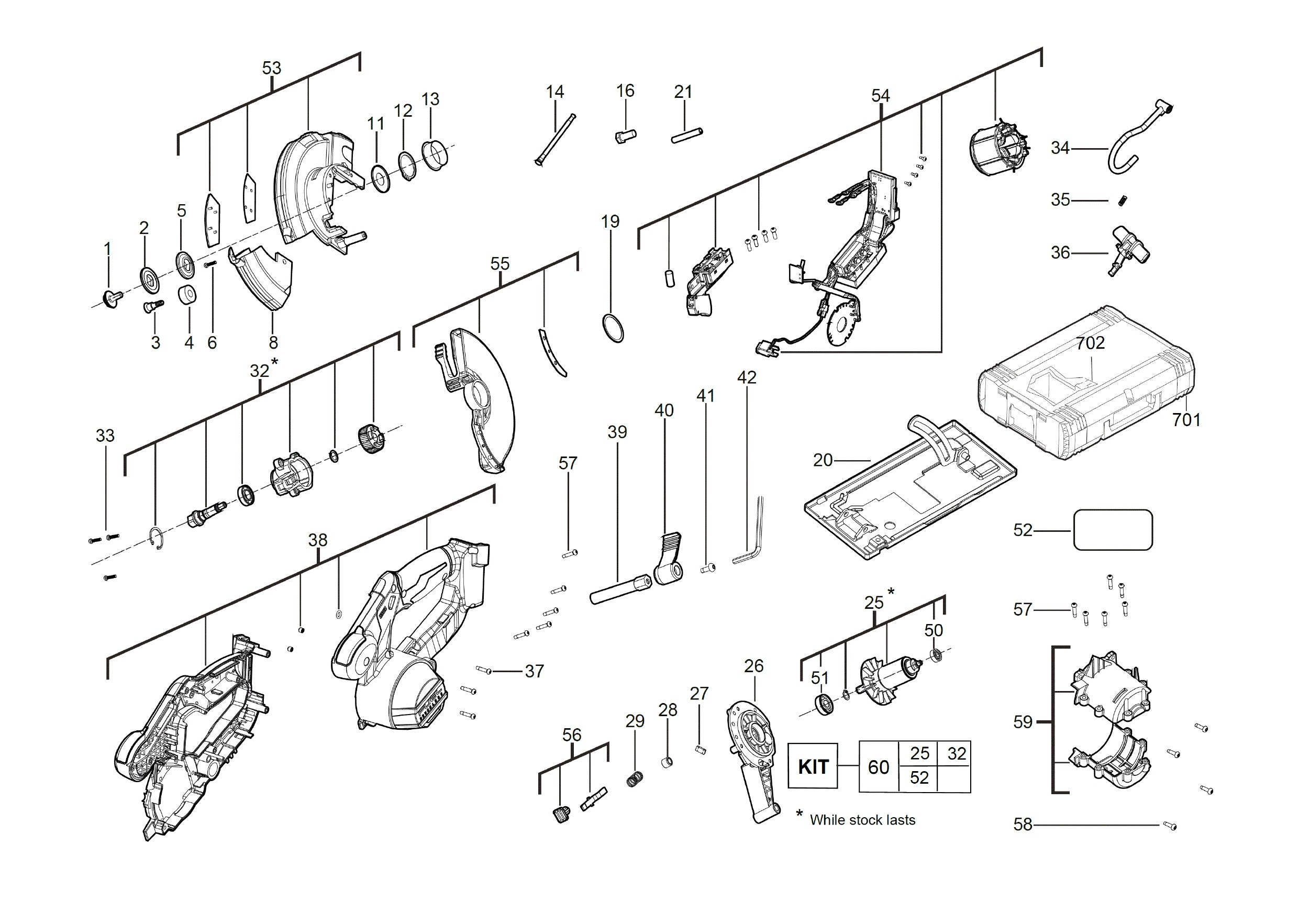 Pièces détachées Scie à métaux Milwaukee M18 FMCS - 458740