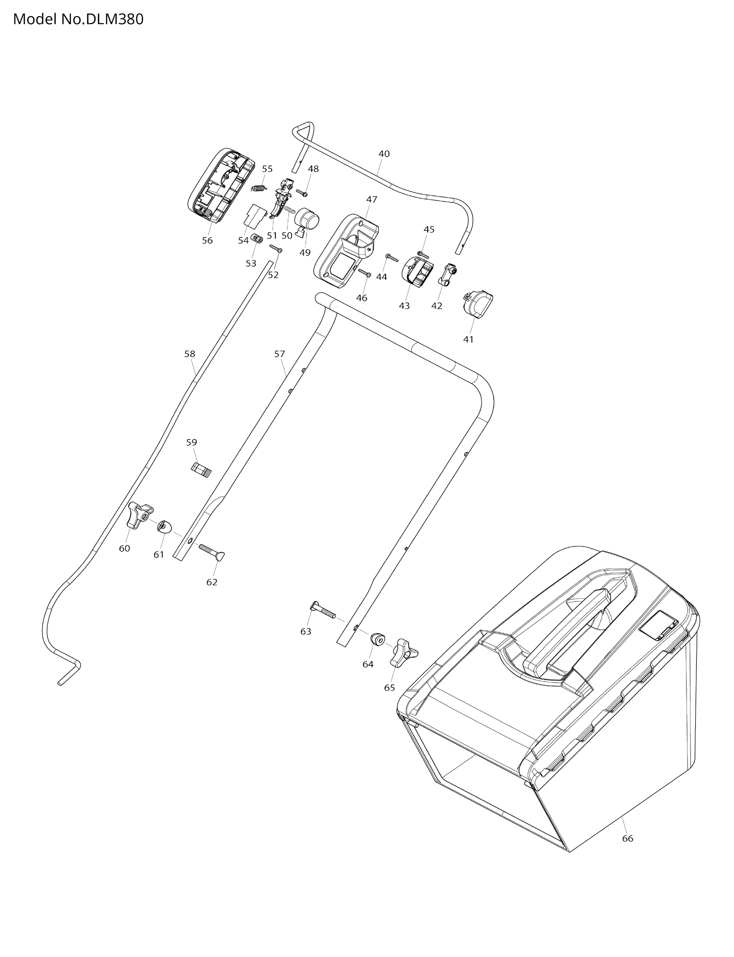 Pièces détachées tondeuse Makita DLM380