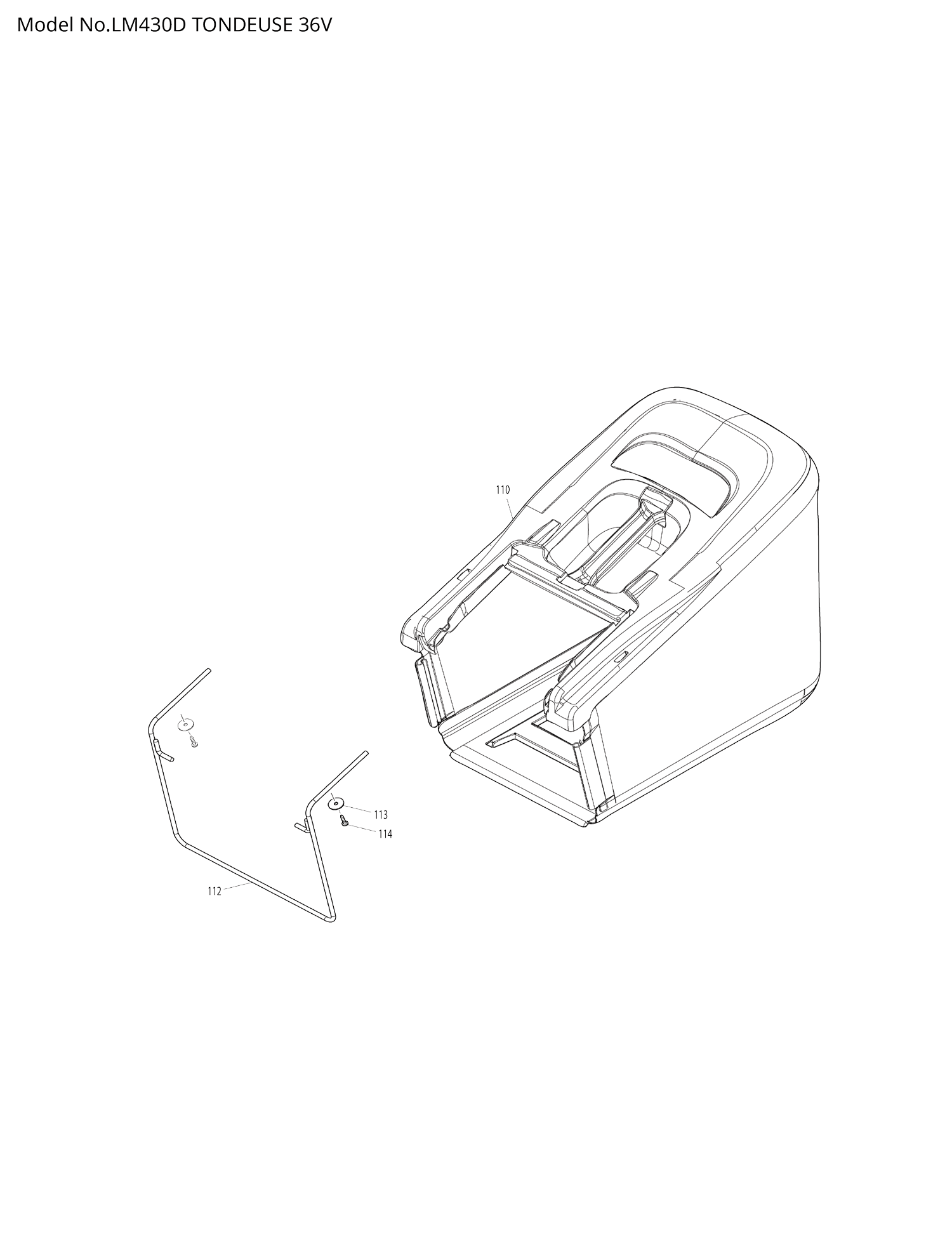 Pièces détachées tondeuse Makita LM430D