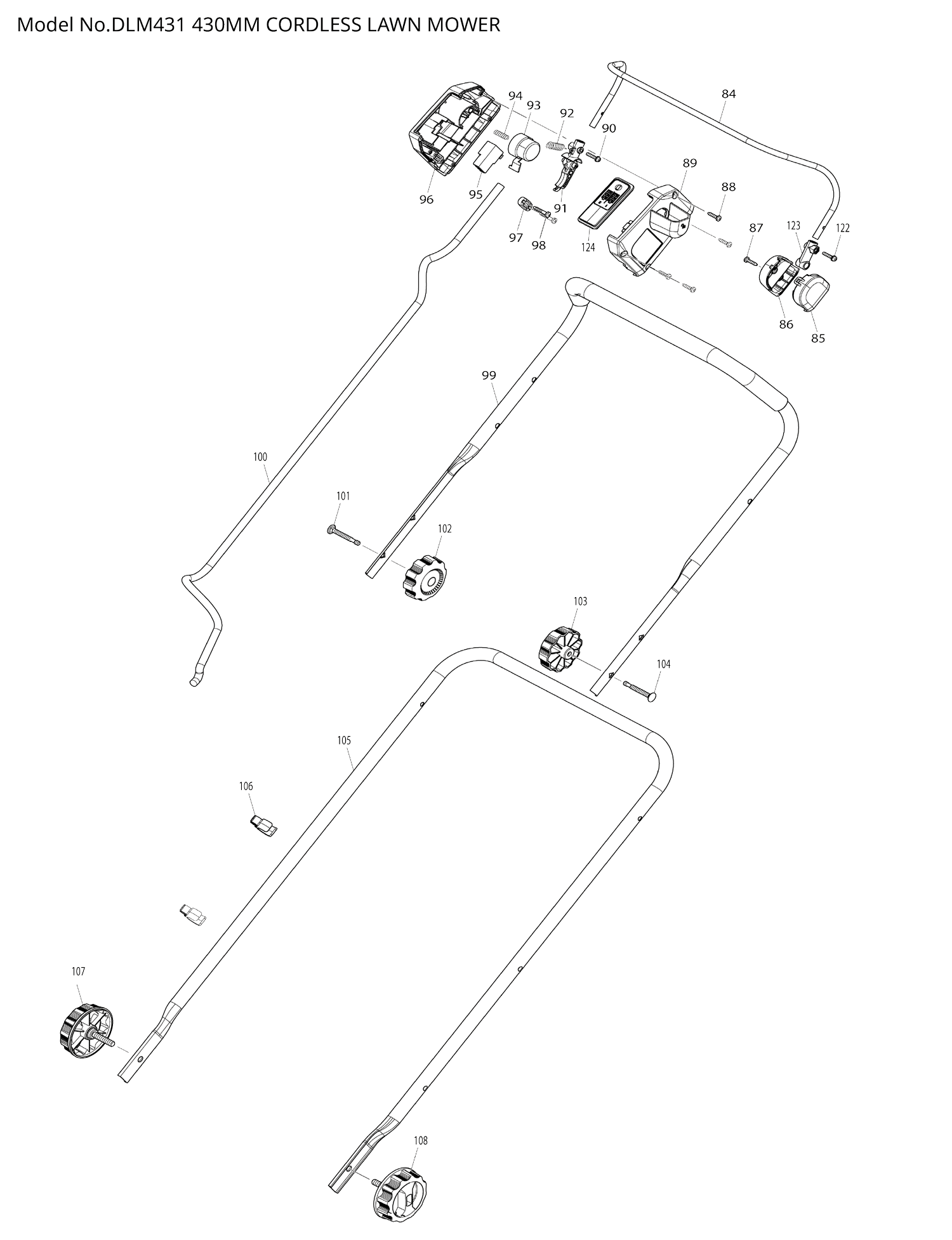 Pièces détachées tondeuse Makita DLM431